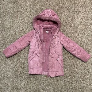Tahari Kids Mauve Hooded Puffer Jacket